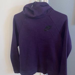 Dark Purple Nike High Neck Hoodie